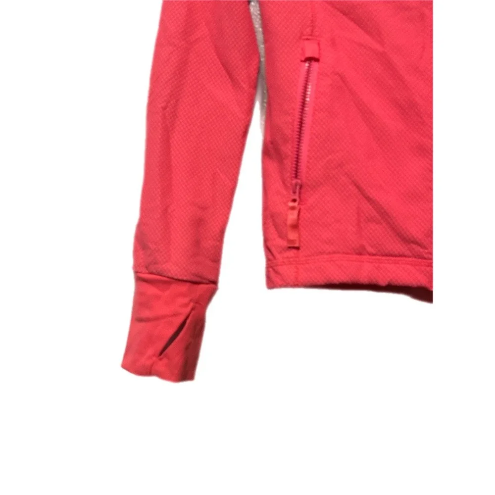 All In Motion Full Zip Hoodie Girls Size S Pink Excellent Textured Thumbhole
